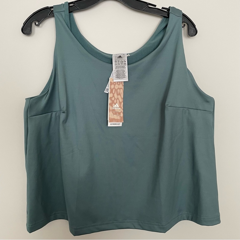 Adidas Green 11-Honore Crop Tank Top